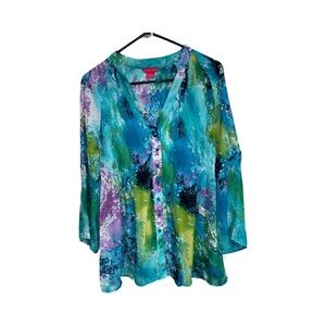 Sunny Leigh Multicolor Abstract Blouse